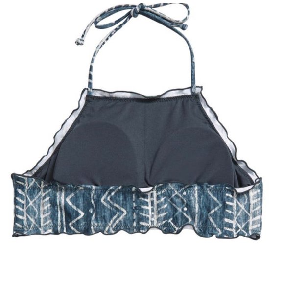 O'Neill Kids' Bungalow Stripe Halter Swimsuit Top NEW WITH TAGS - Picture 2 of 2